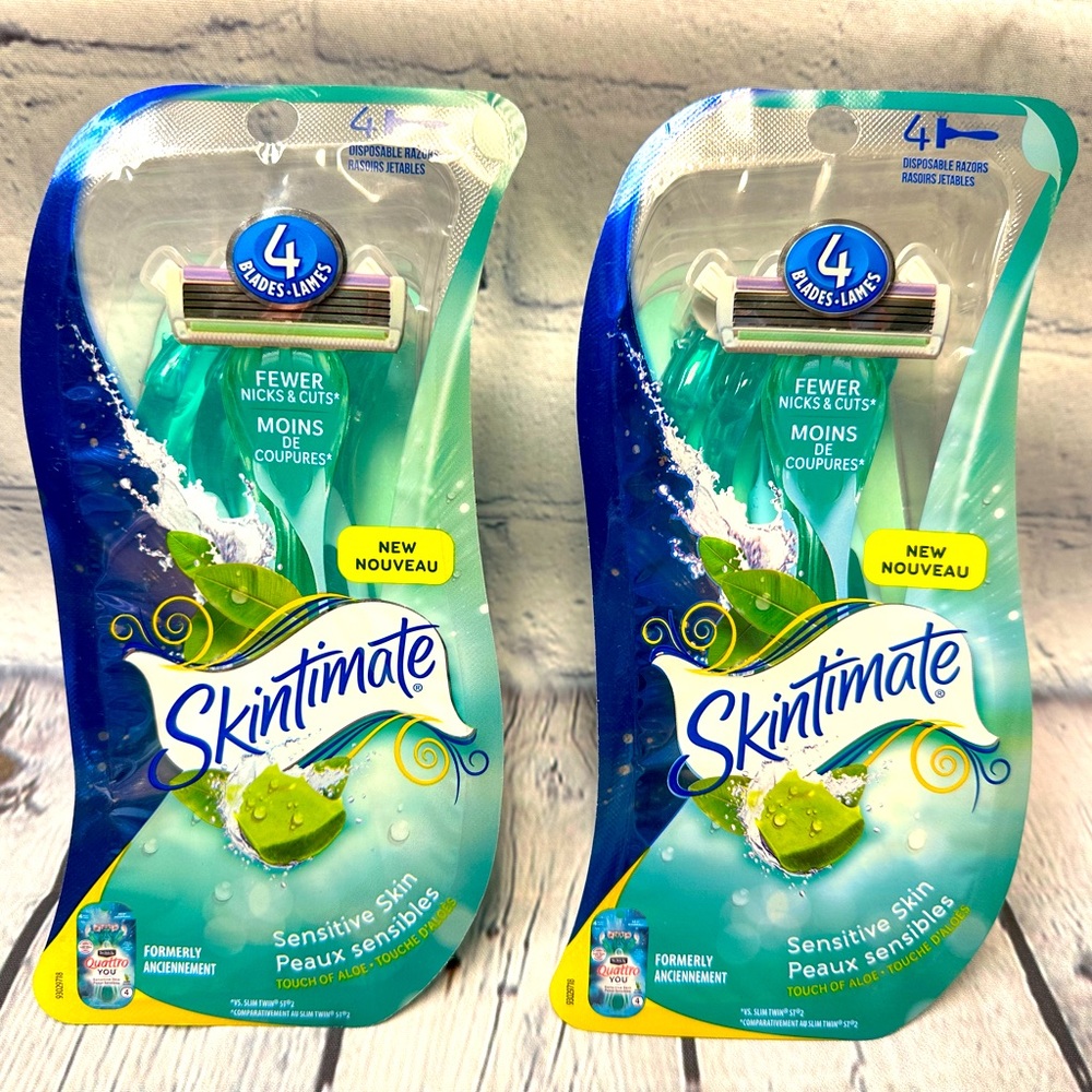 Skintimate Sensitive Skin Women's Disposable Razors, 4 ct